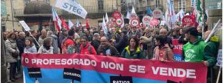Inicio de la manifestación de profesorado este martes