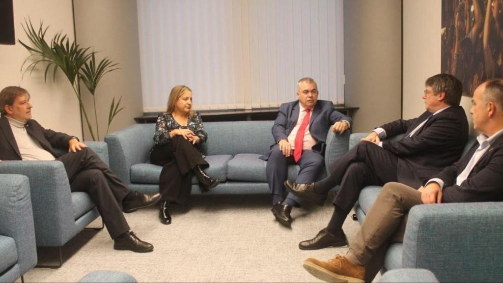 Carles Puigdemont y Santos Cerdán el pasado 10 de octubre en Bruselas.