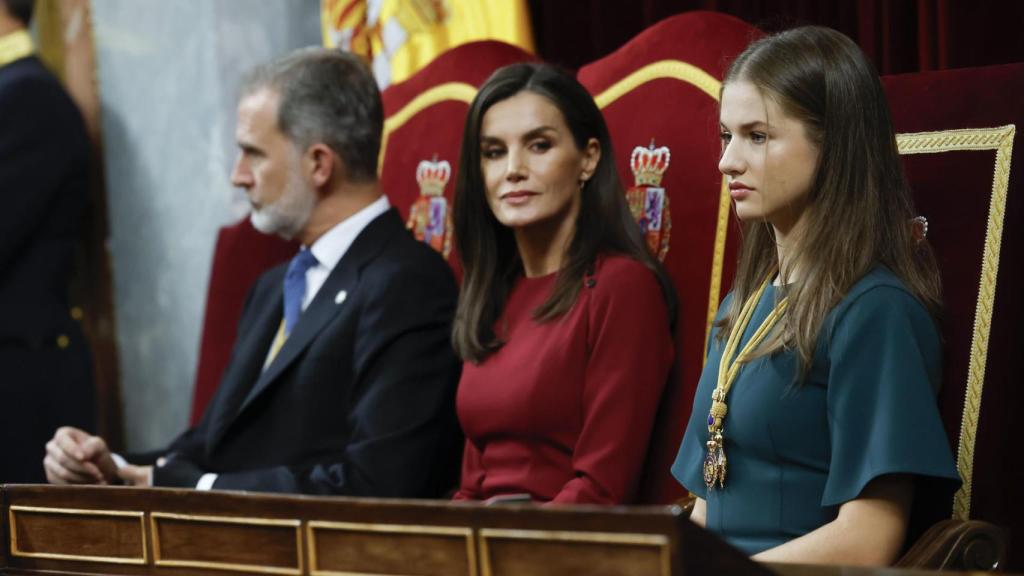 Los reyes y la princesa Leonor.