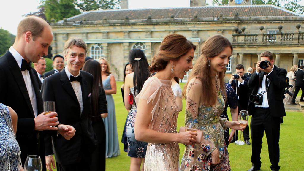 Rose, Kate y Guillermo, en 2016.