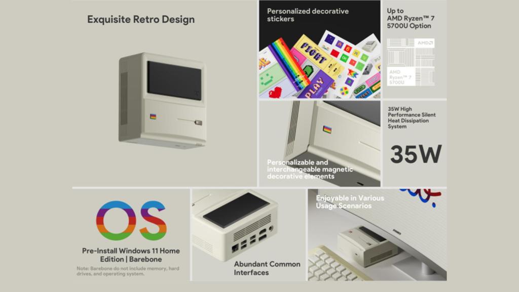 Características del Ayaneo Retro Mini PC AM01.