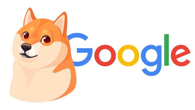 Fotomontaje con el logo de Google y un famoso meme.