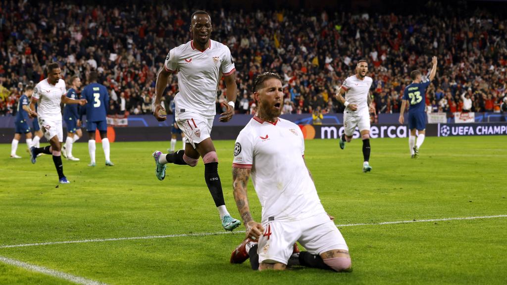 Sergio Ramos celebra el gol