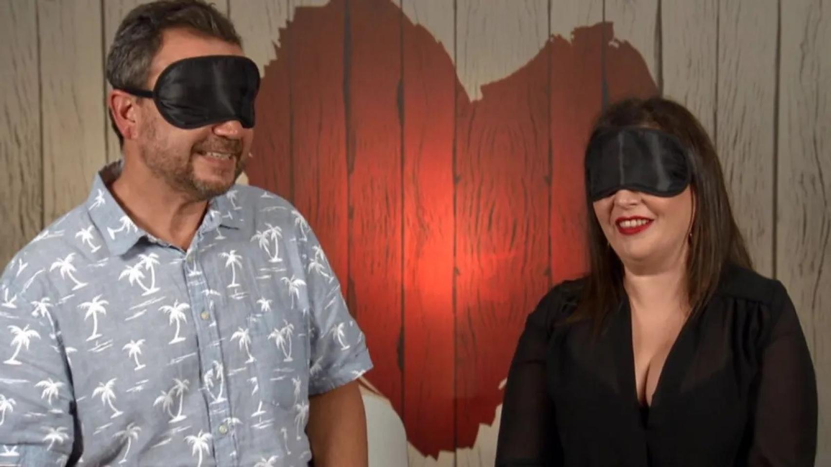 Ángel y Carmen María en 'First Dates'.