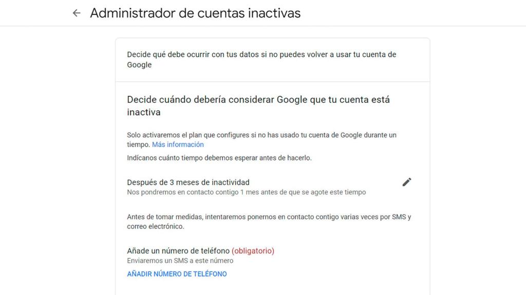 Imagen del administrador de cuentas inactivas