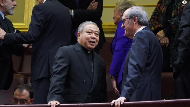 Bernardito Auza, nuncio apostólico del Papa, este miércoles en la tribuna del Congreso.