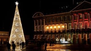 Obradoiro decorado, Turismo Santiago.