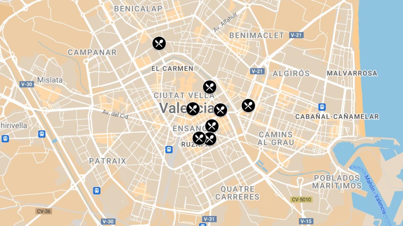 El barrio de Valencia con más estrellas Michelín: cuatro en solo 900 metros