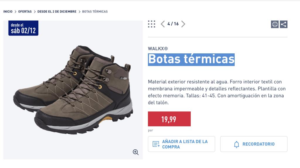 Botas térmicas.