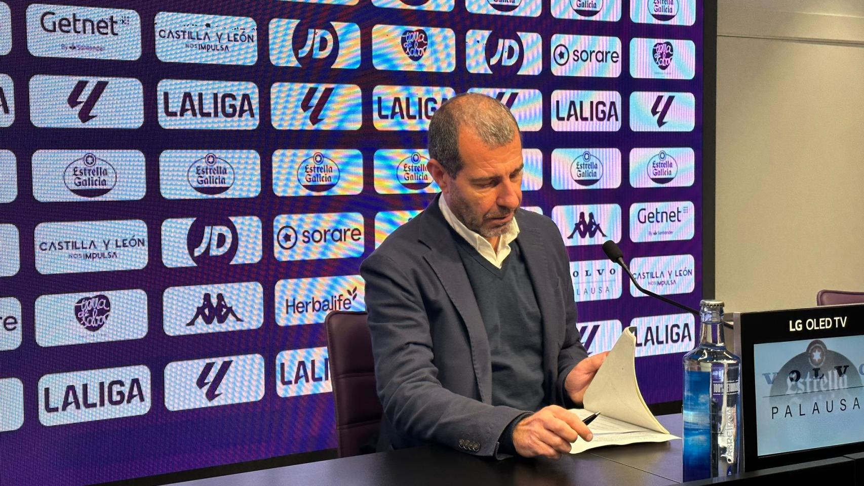 David Espinar durante la rueda de prensa de este viernes.