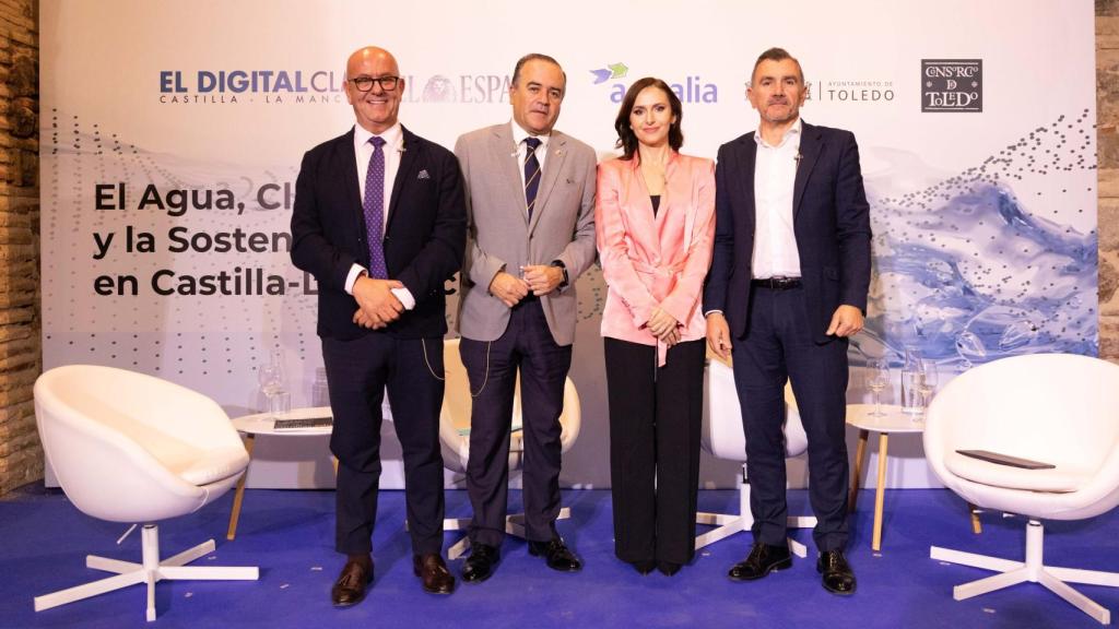 Emilio Bravo, José Julián Gregorio, Cristina Bravo y Matías Loarces, de izquierda a derecha. / Foto: Javier Longobardo.