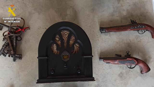 Efectos robados. Foto: Guardia Civil.