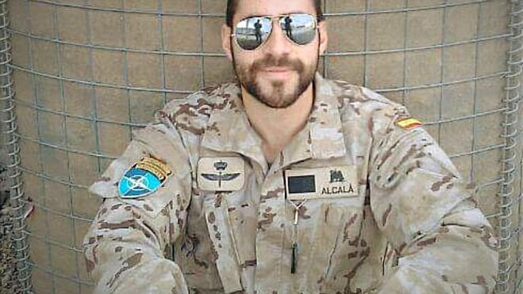 Eugenio Alcalá en su etapa como militar antes de ser alcalde de Navalafuente