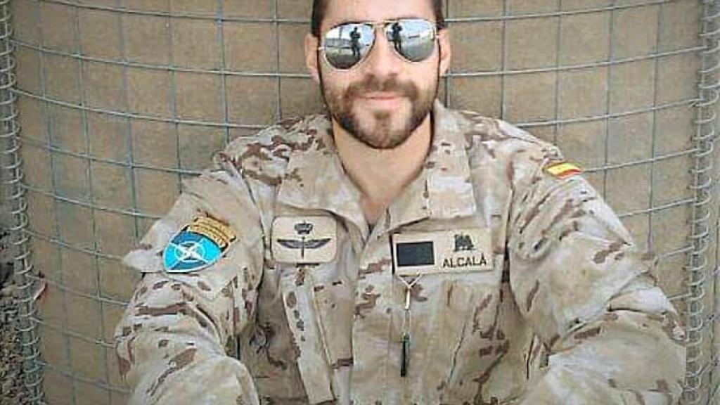 Eugenio Alcalá en su etapa como militar antes de ser alcalde de Navalafuente