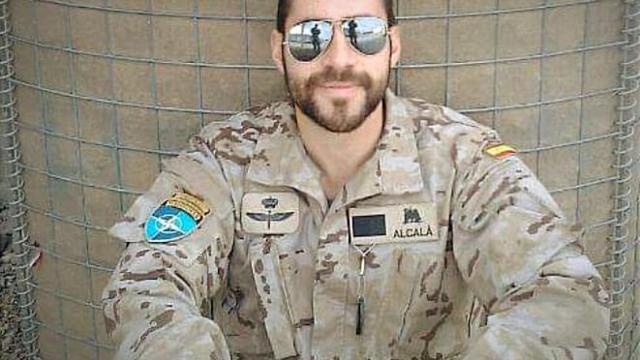 Eugenio Alcalá en su etapa como militar antes de ser alcalde de Navalafuente