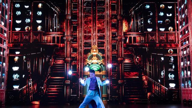 Uno de los números del circo.