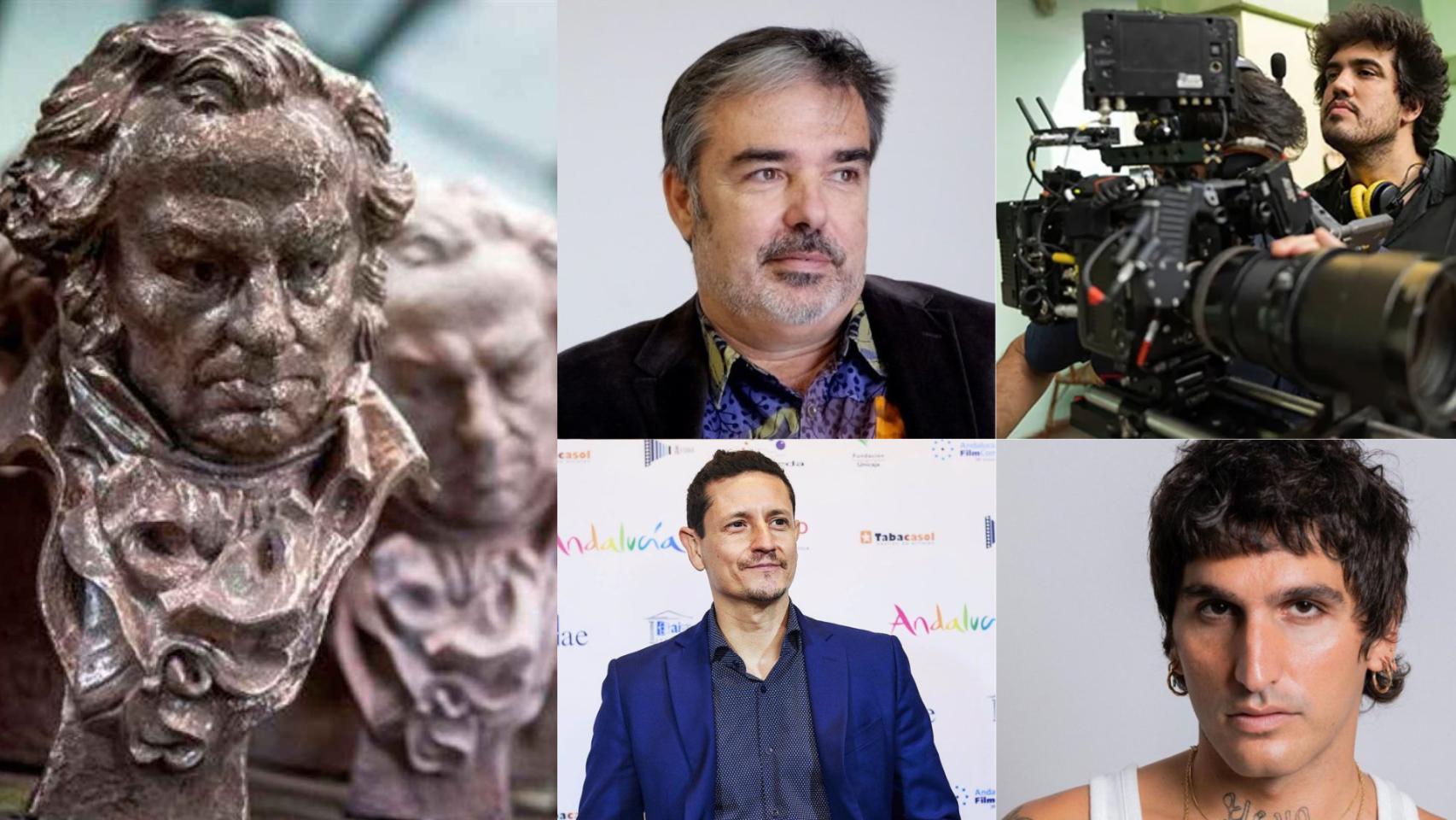 Los malagueños nominados y los cabezones de los Goya.