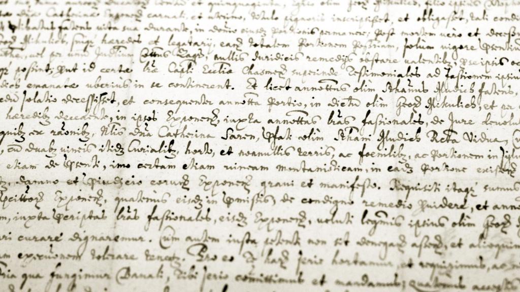 Imagen de un antiguo manuscrito