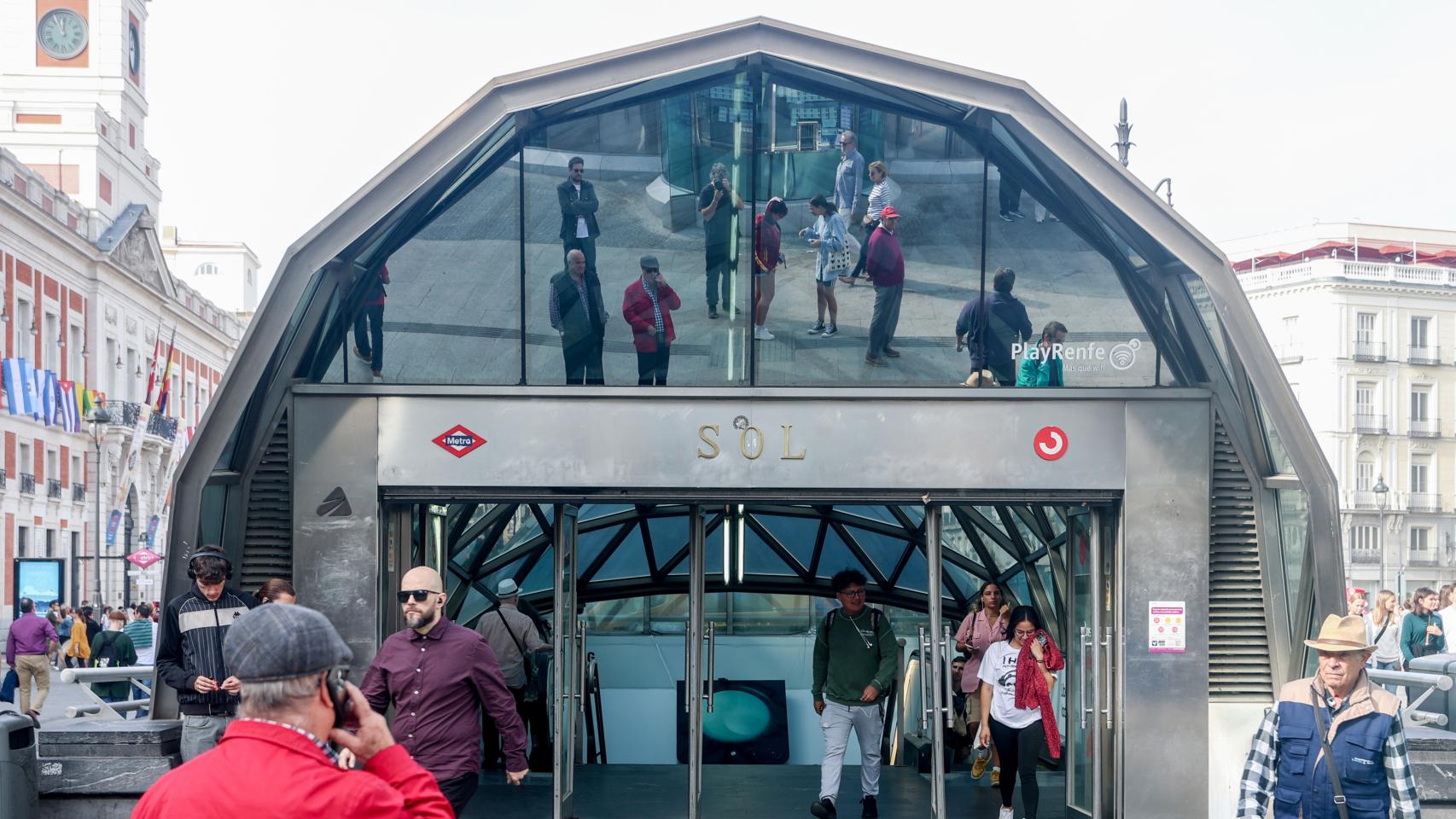 Estación de Metro y Cercanías de Sol, en Madrid.