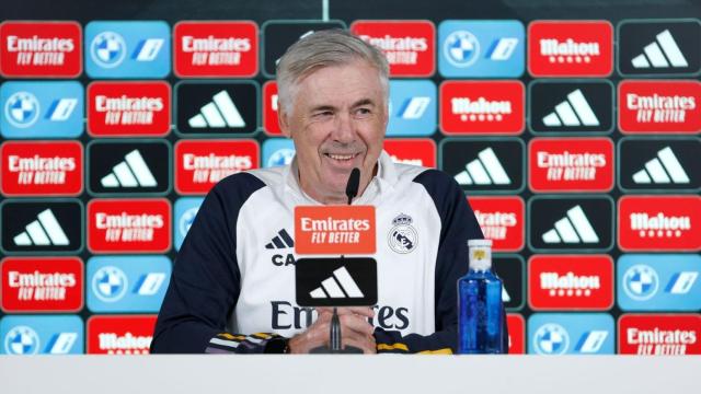 Carlo Ancelotti, durante la rueda de prensa.