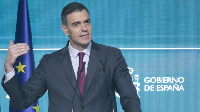 Pedro Sánchez, durante una intervención.