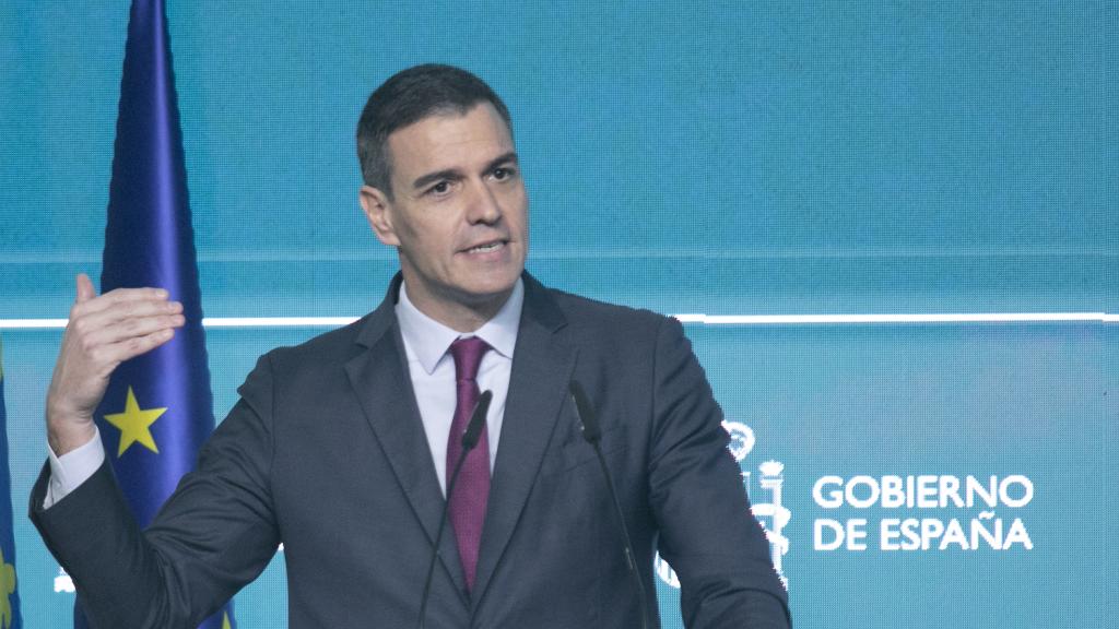Pedro Sánchez, durante una intervención.