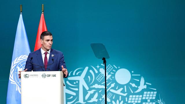 Pedro Sánchez durante su intervención en el segmento de alto nivel de la COP28.