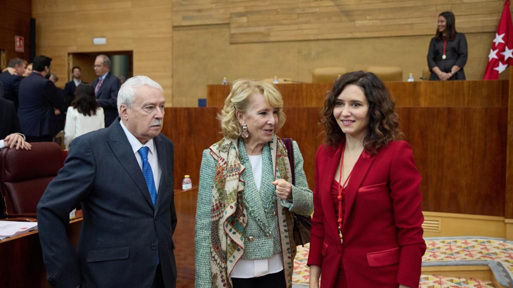 Joaquín Leguina, Esperanza Aguirre e Isabel Díaz Ayuso