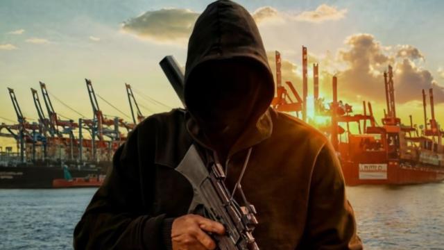 Ilustración creada por IA de un sicario de la Mocro Maffia.