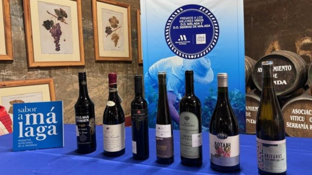 Botellas de las bodegas galardonadas.