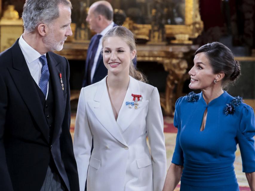 La Reina y la heredera, en la jura de la Constitución.