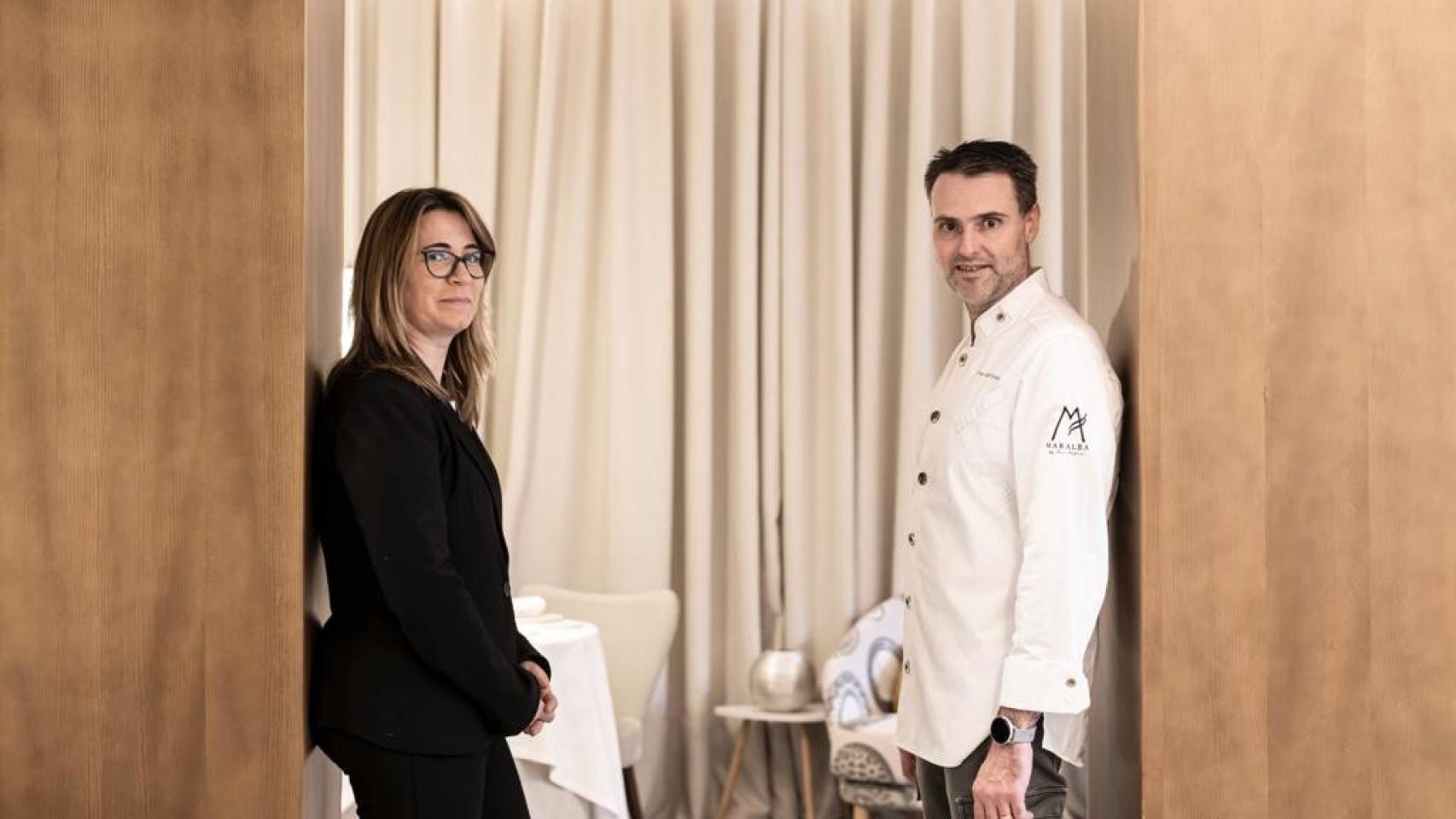 Fran Martínez, el chef de Maralba, y su mujer, Cristina Díaz, quien es jefa de sala y somelier.
