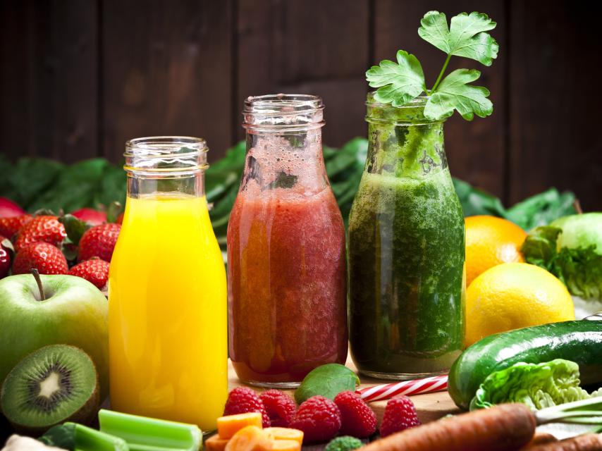 Opciones de zumos detox.