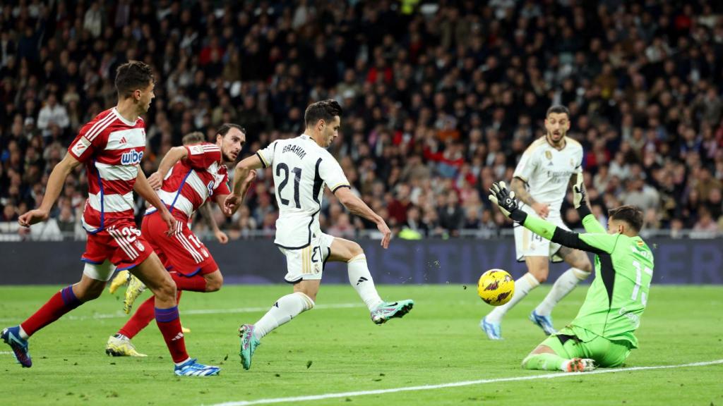 Momento en el que Brahim hace el 1-0