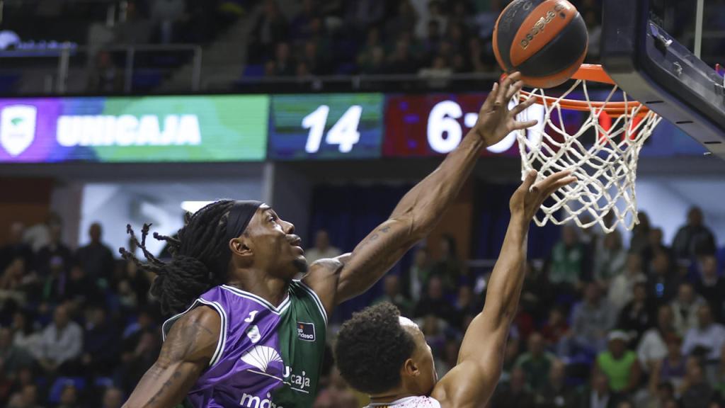 Kendrick Perry durante el Unicaja-Baxi Manresa
