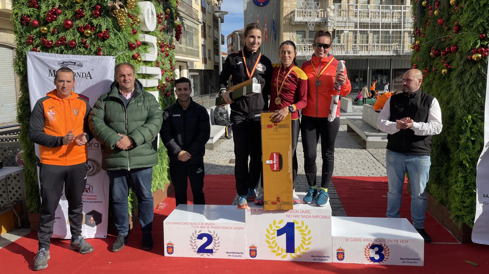Ganadoras de la categoría femenina de la carrera popular Jamón Veloz de Guijuelo