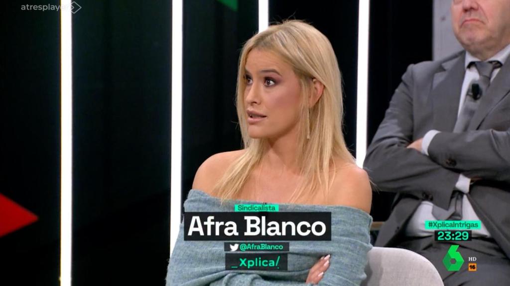 Afra Blanco en 'laSexta Xplica'.