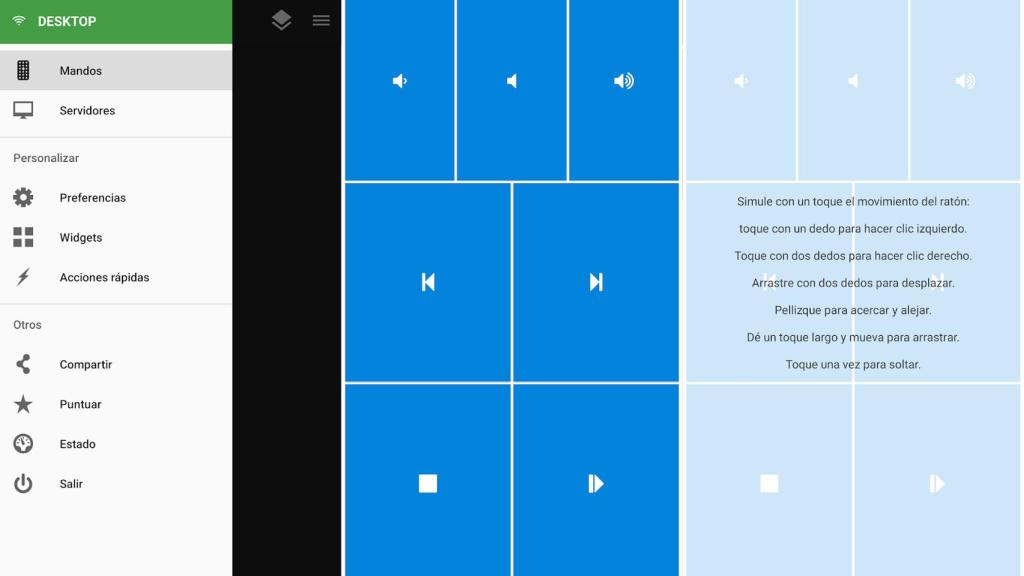 Mando superpuesto en Unified Remote