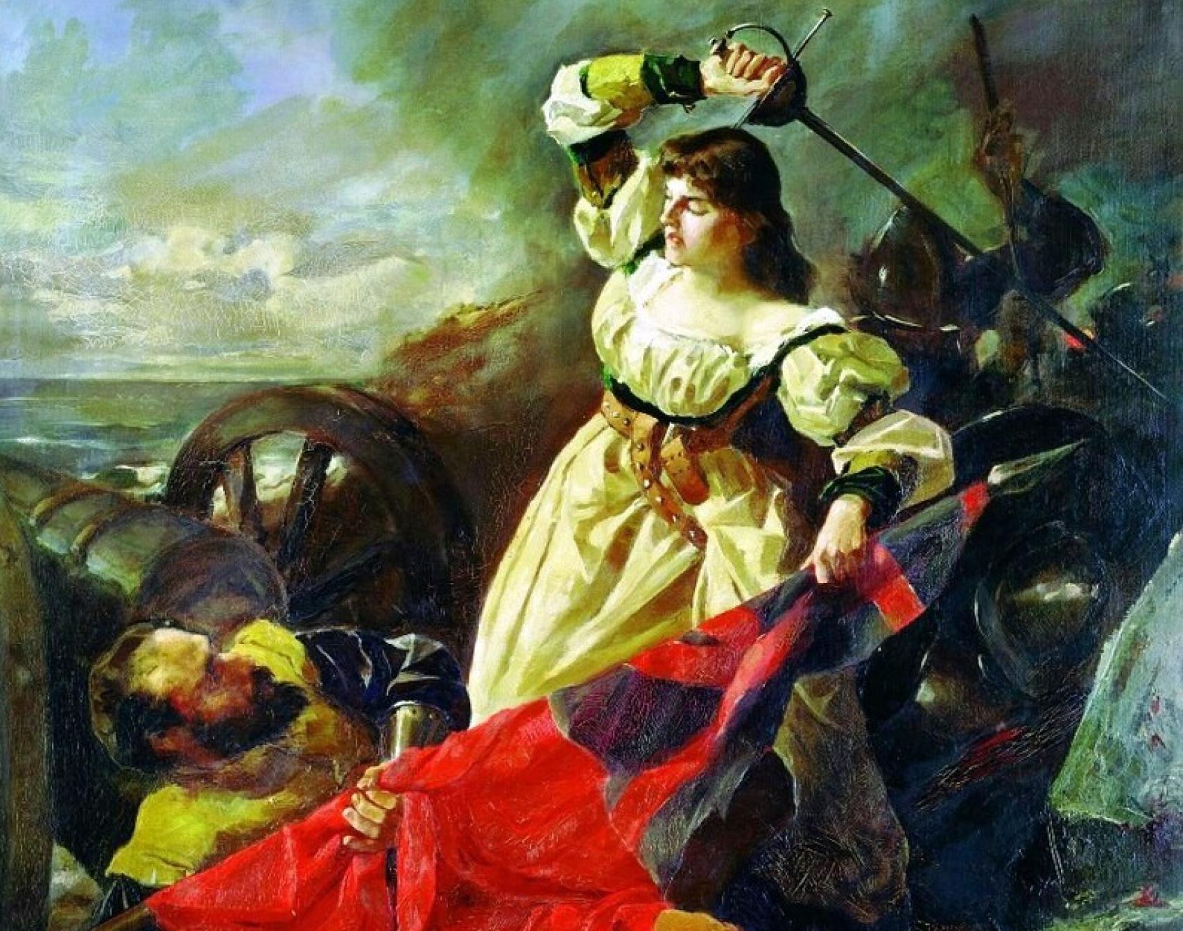 'María Pita cargando contra los ingleses' 1889