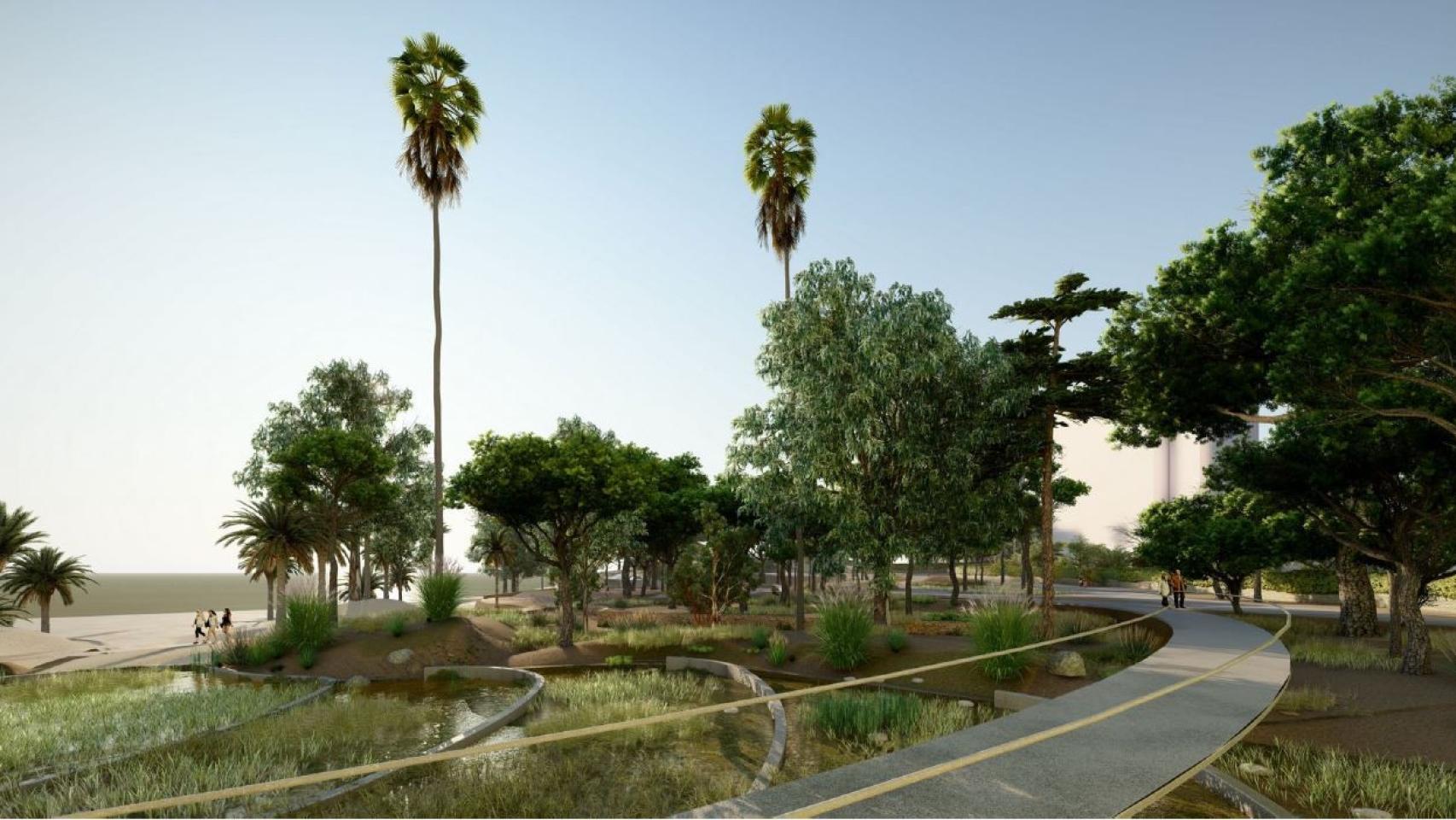 Proyecto de la playa de la Almadraba en Alicante.