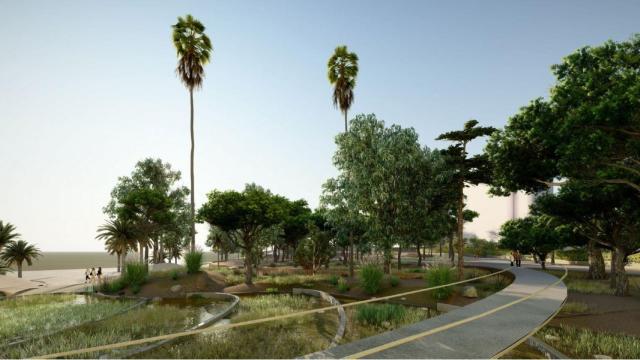 Proyecto de la playa de la Almadraba en Alicante.