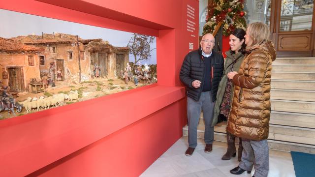 Imagen de la inauguración del belén de la Diputación de Palencia, este lunes.