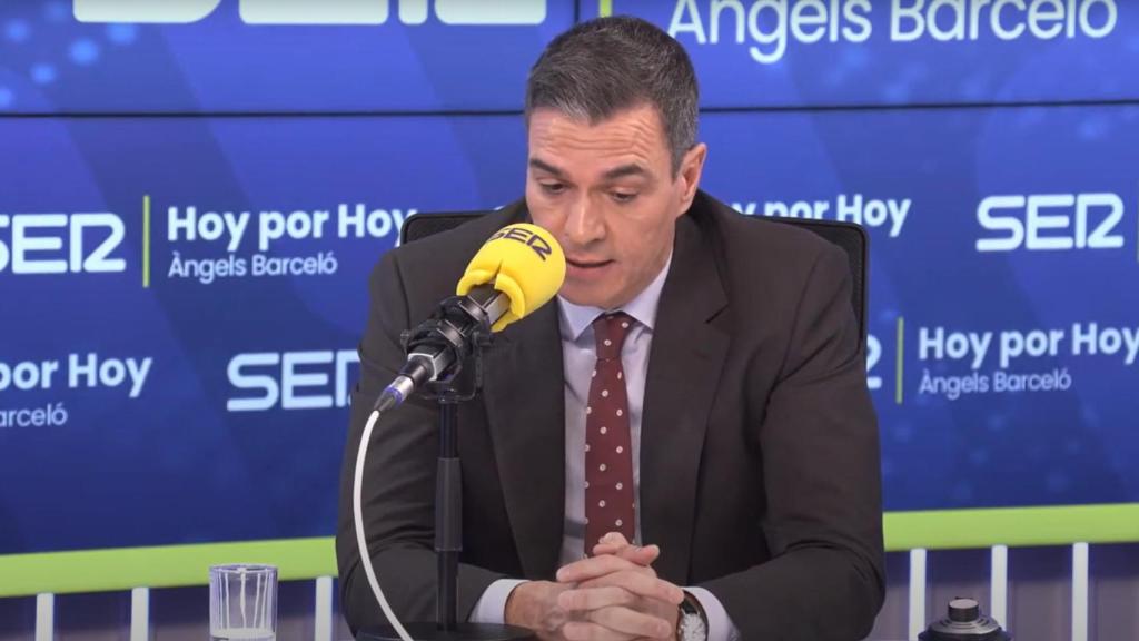 El presidente del Gobierno, Pedro Sánchez, este lunes en 'Hoy por Hoy'.