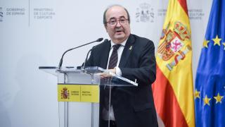 Miquel Iceta durante el traspaso de la cartera de Cultura.