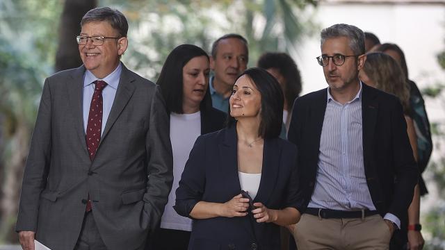 Puig junto a Rebeca Torró y Arcadi España en una imagen de archivo