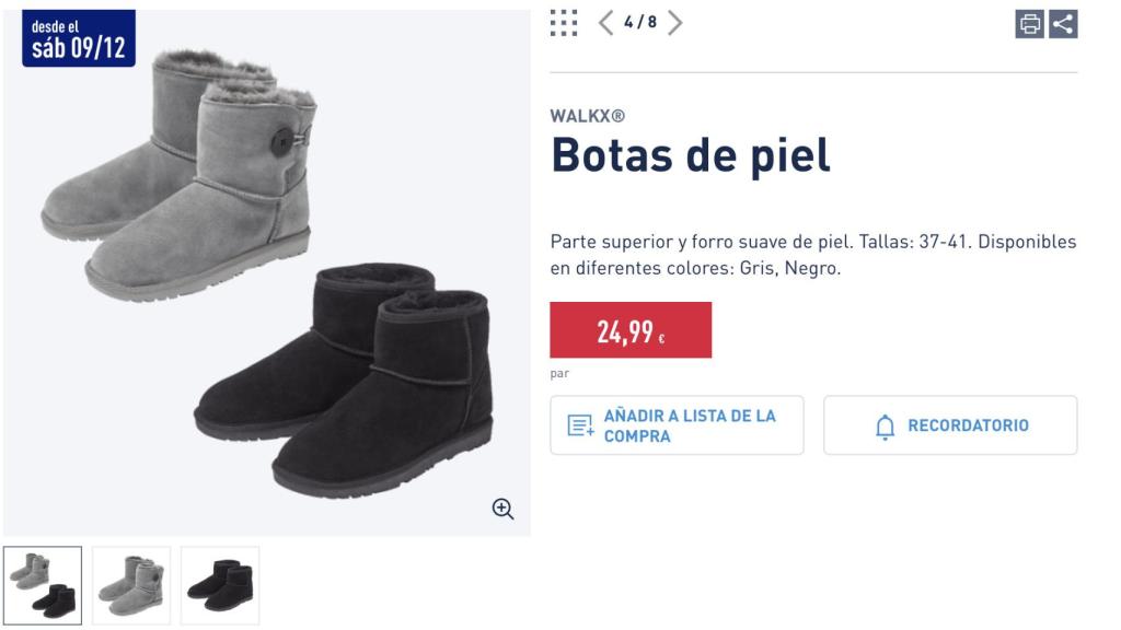 Botas de piel.