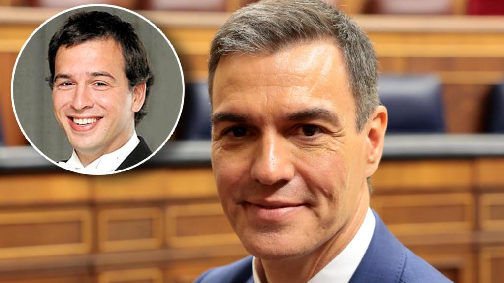 El presidente del Gobierno, Pedro Sánchez, junto a su hermano David en un montaje de El Español.