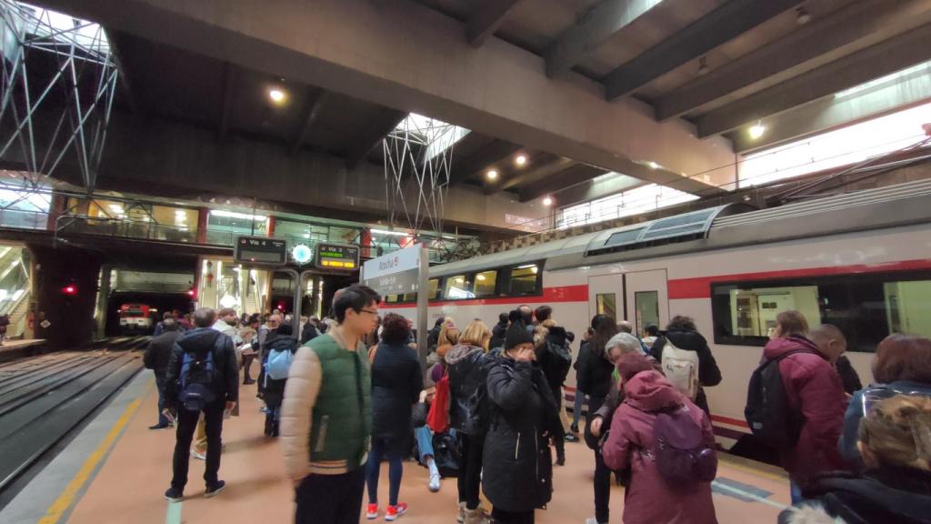 Andén de la estación de Atocha.