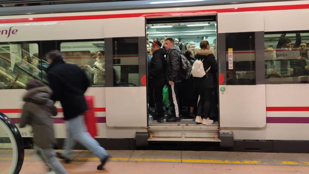 Un tren en Atocha.