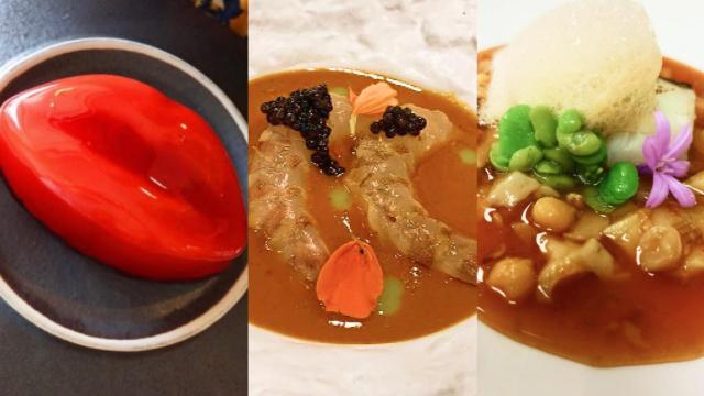 Tres de los platos de los restaurantes elegidos por la Guía Michelin por su calidad precio en Alicante.